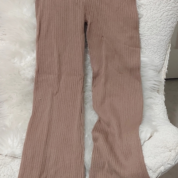 Forever 21 Ribbed Knit Pants - Brown - Picture 3 of 5